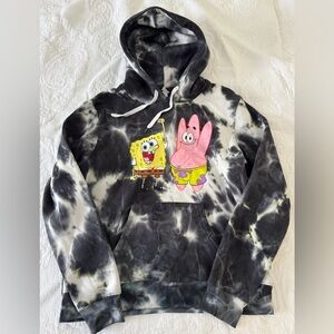 Street Society Sponge Bob Patrick Adult Unisex Medium Tye Dye Hoodie Sweatshirt